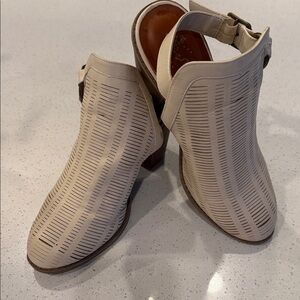 Sugar Cream Cutout Ankle Booties